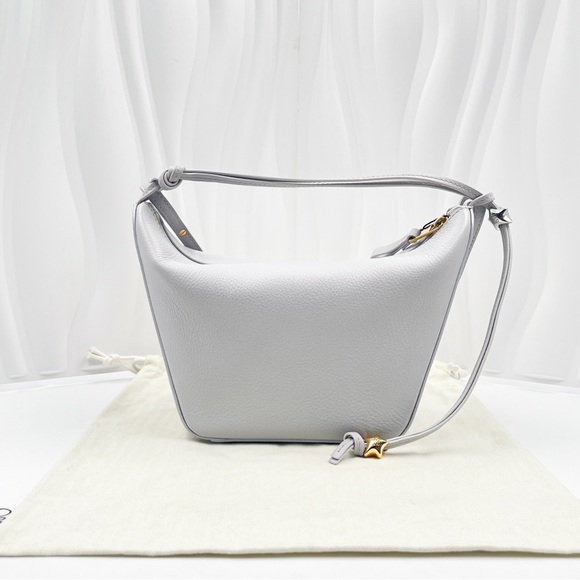 Loewe Handbags - LOEWE Hammock Hobo Bag Light Grey Grained Calfskin